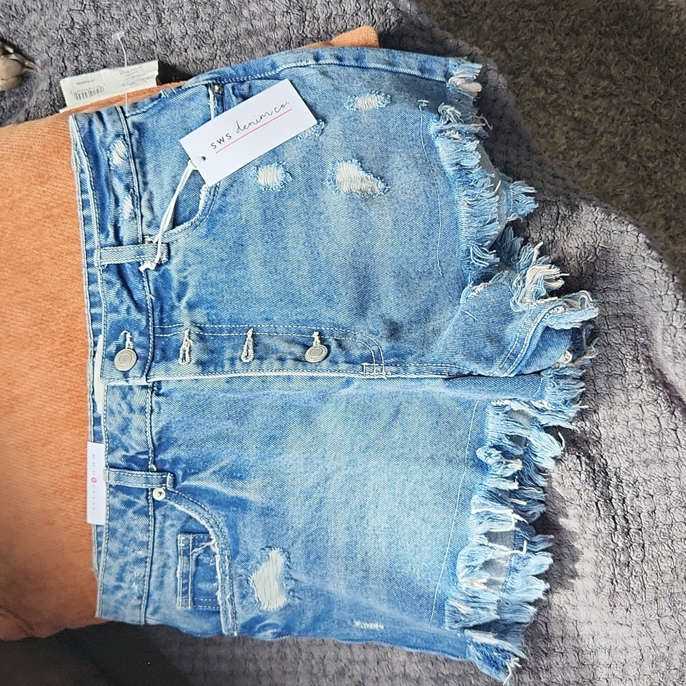 Ripped Jean Shorts